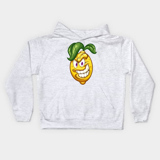 Smiling lemon Kids Hoodie by memoangeles